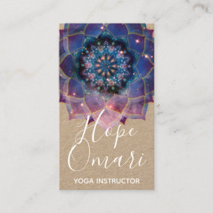 Nebula Bloom   Mandala Business Card