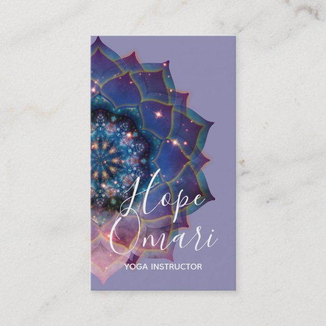 Nebula Bloom | Mandala Business Card (Front)