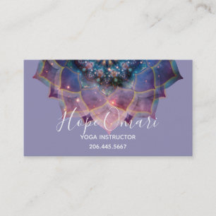 Nebula Bloom   Mandala Business Card