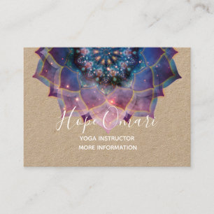 Nebula Bloom   Mandala Business Card