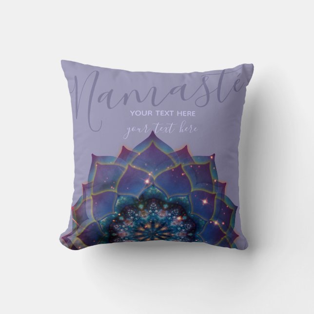 Nebula Bloom | Mandala Throw Pillow (Front)