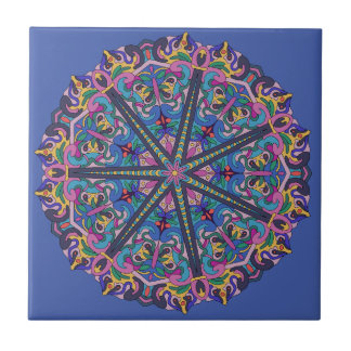 Nebula Dream Mandala Ceramic Tile