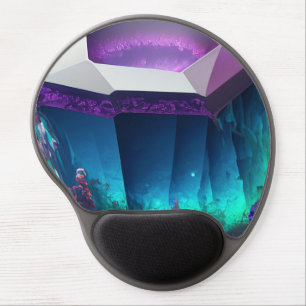 Nebula Dreams Abstract Underwater Jewels Crystal Gel Mouse Pad