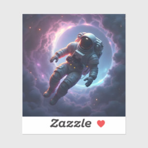 Nebula Drift: The Lone Explorer – Sci-Fi Space Art Sticker