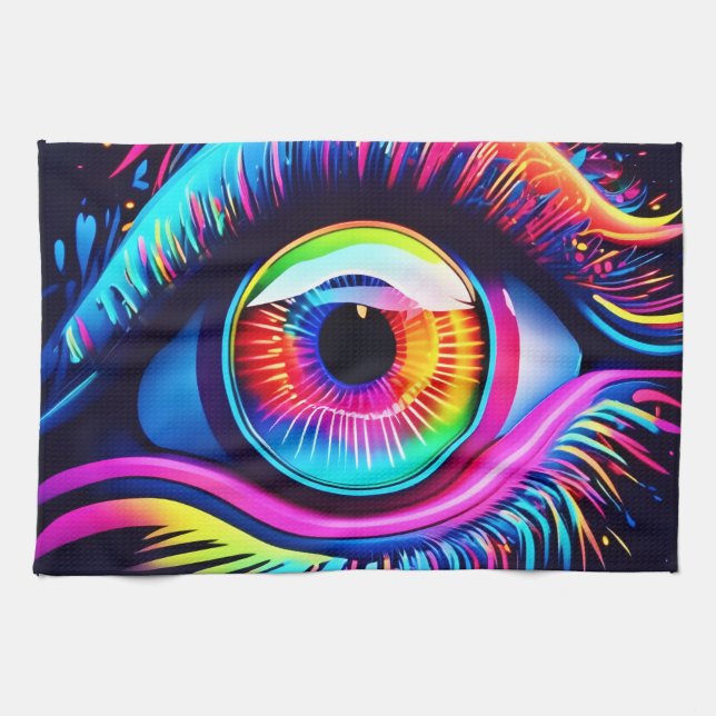 Nebula Eye Art Kitchen Towel (Horizontal)