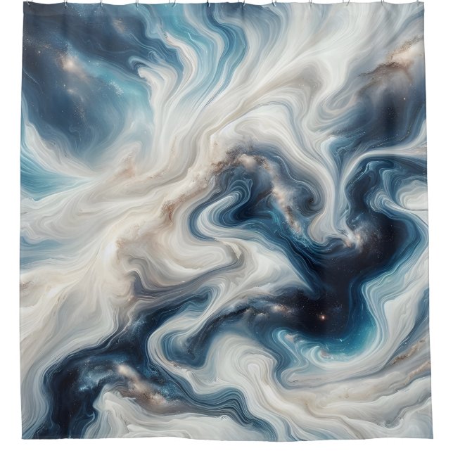 Nebula Flow Shower Curtain (Front)
