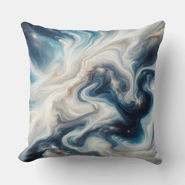 Nebula Flow Throw Pillow (Front)