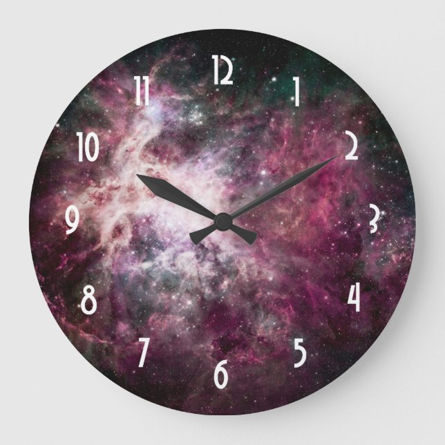 Nebula Formation in Outer Space Large Clock (Front)