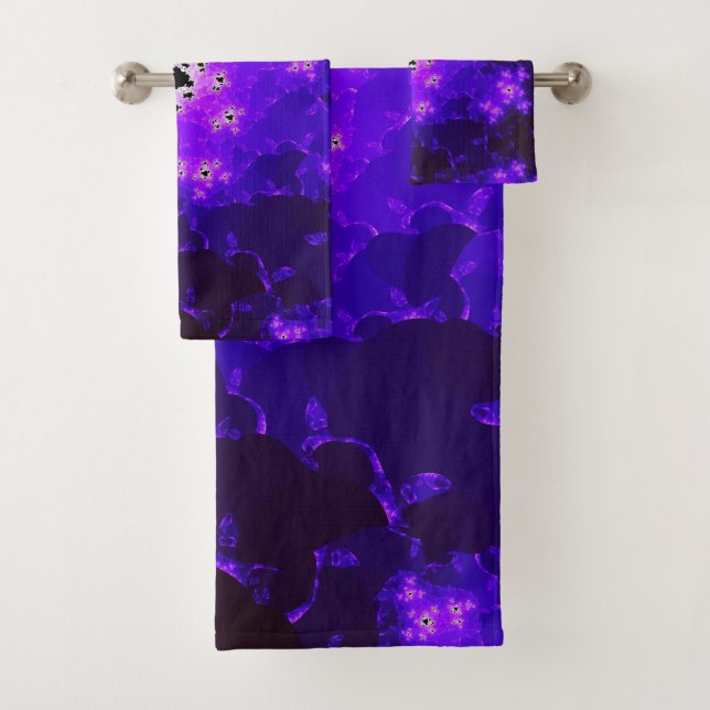 Nebula Fractal Bath Towel Set (Insitu)