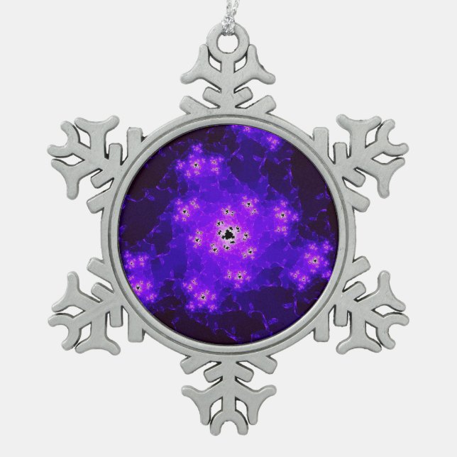 Nebula Fractal Snowflake Ornament (Front)