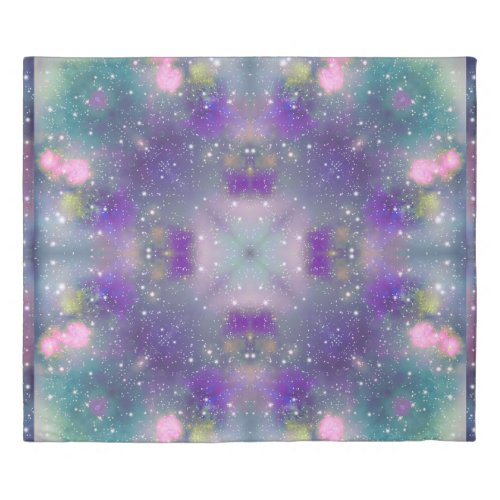 Nebula Galaxy Kaleidoscope Duvet Cover