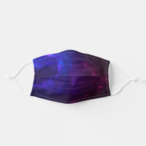Nebula Gas Cloud Ring Blue and Purple Adult Cloth Face Mask