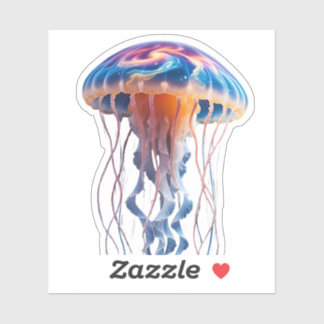 Nebula Jellyfish Sticker: Whimsical Cosmic Design Sticker
