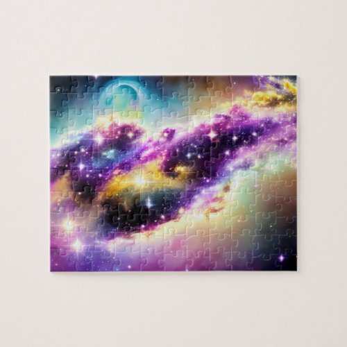 Nebula junior pink and purple galaxies of wonder jigsaw puzzle