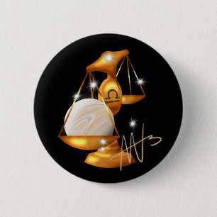 Nebula Libra Venus Zodiac Button