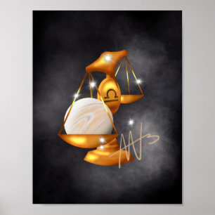 Nebula Libra Venus Zodiac Poster