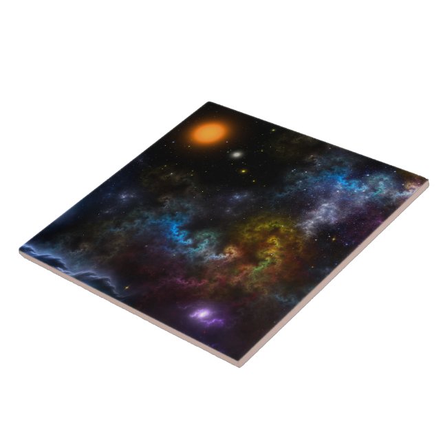 Nebula Menagerie Ceramic Tile (Side)