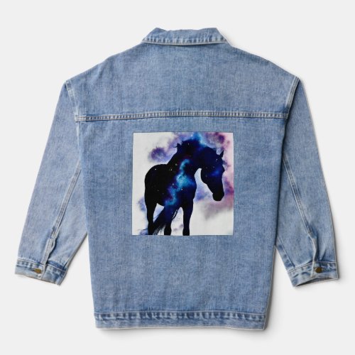 Nebula mystery horse denim jacket