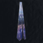 Nebula Neck Tie<br><div class="desc">A nice space-themed fractal image with purple, blue and yellow hues.. Perhaps it is a nebula; a gas cloud where stars were born when a galaxy formed billions of years ago. Rotating the image for alternative versions.</div>