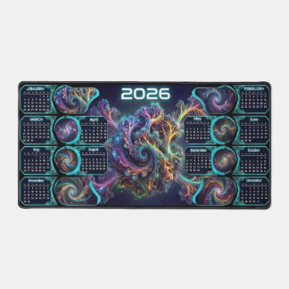 Nebula Nexus Command Mat – 2026 Galaxy Calendar