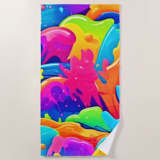 Nebula of Colors Beach Towel (Front)