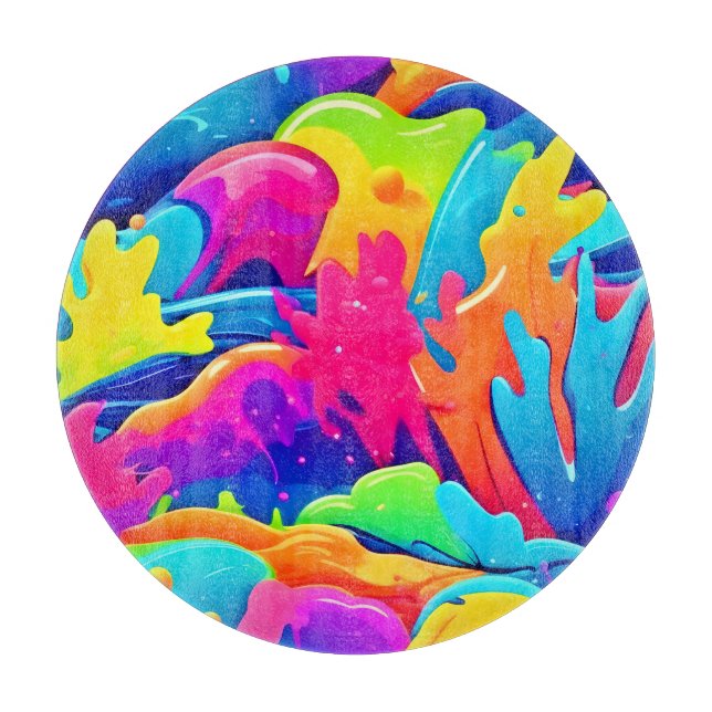 Nebula of Colors Cutting Board (Front)