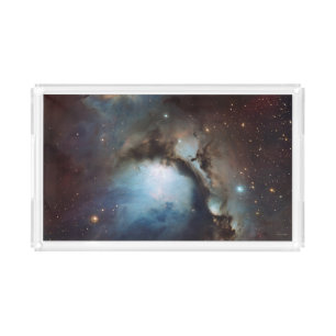 Nebula Orion Astronomy blue brown beige sky stars Acrylic Tray