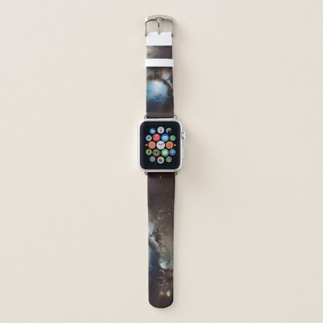Nebula Orion Astronomy blue brown beige sky stars Apple Watch Band (Front)