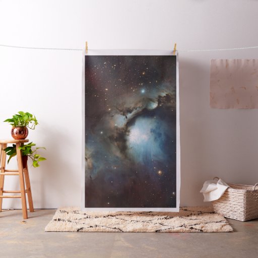 Nebula Orion Astronomy blue brown beige sky stars Fabric