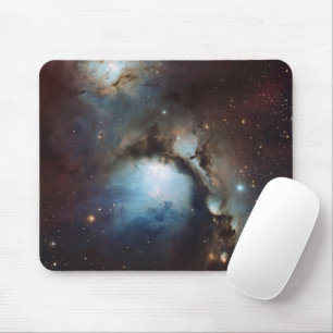 Nebula Orion Astronomy blue brown beige sky stars Mouse Pad