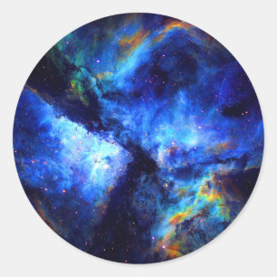 nebula outer space exploration nasa astronomy classic round sticker