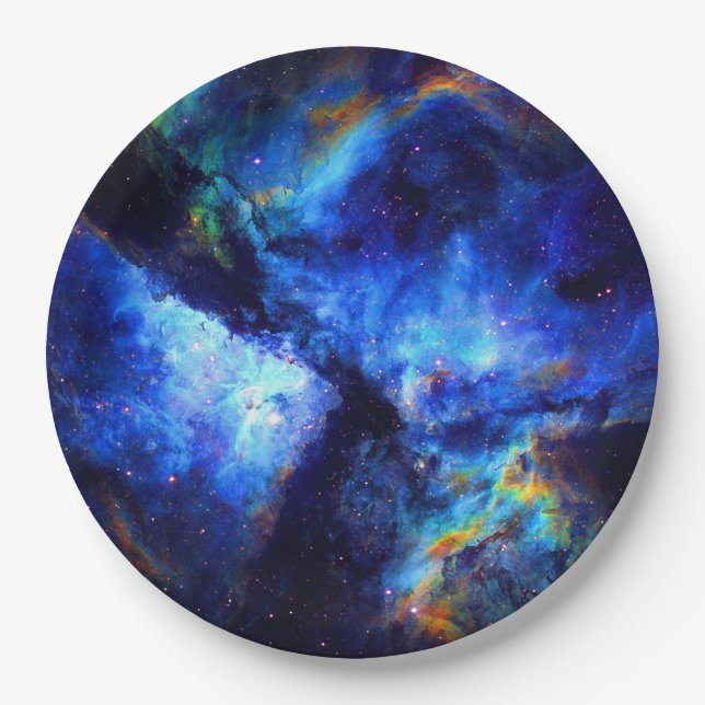 nebula outer space exploration nasa astronomy paper plates (Front)