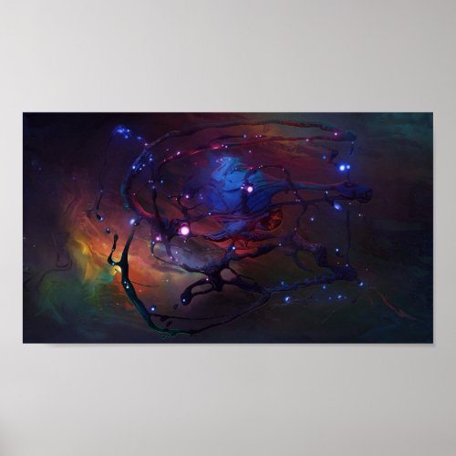 Nebula painting by Brian the Tracer Poster