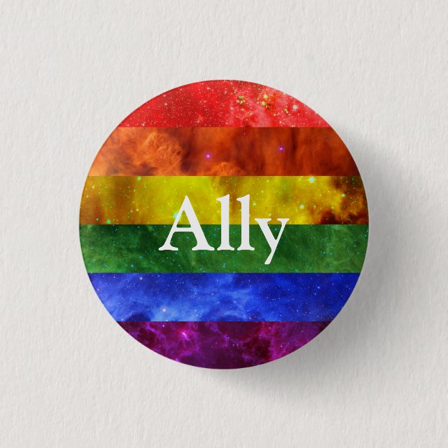 Nebula Pride Badge Ally Button (Front)