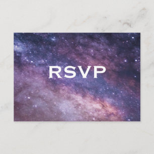 Nebula Space Cosmos Wedding RSVP Card