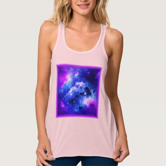 "Nebula Stars" - A Stunning Digital Art. Buy Now Tank Top (Front)