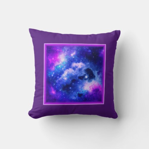 Nebula Stars _ A Stunning Digital Art Buy Now Throw Pillow