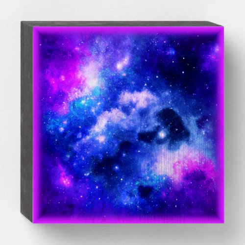 Nebula Stars _ A Stunning Digital Art Buy Now Wooden Box Sign
