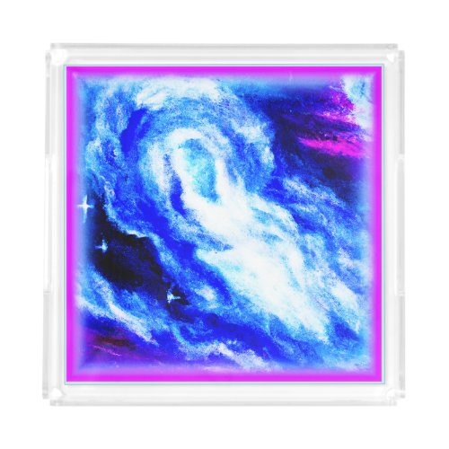Nebula Stars Beautiful Design Buy Now Acrylic Tray