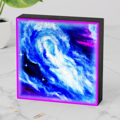 Nebula Stars Beautiful Design Buy Now Wooden Box Sign