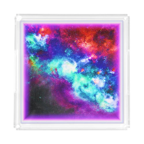 Nebula Stars Digital Art Design Buy Now Acrylic Tray