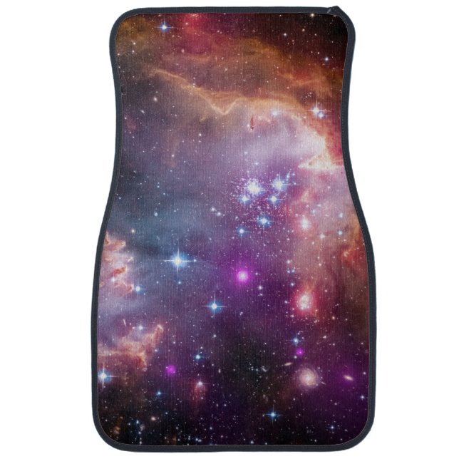 Nebula stars galaxy hipster geek cool space purple car mat (Front)