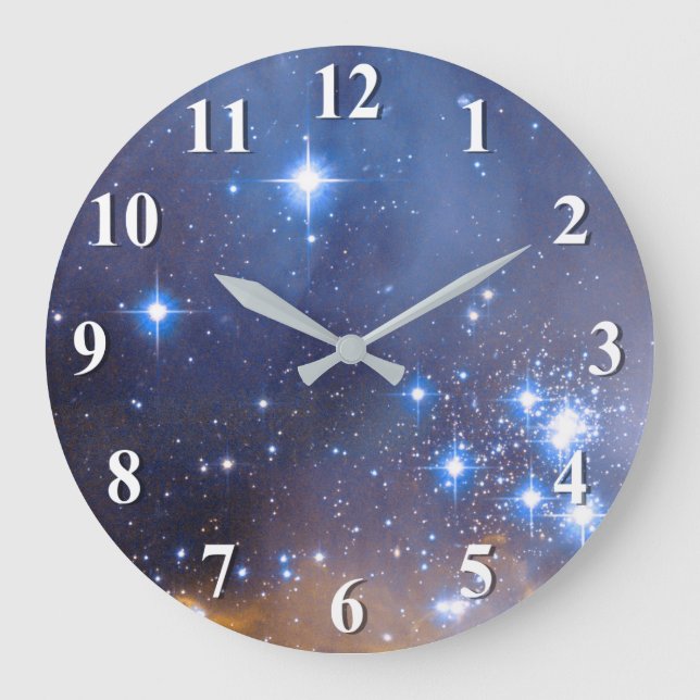 Nebula Stars Galaxy Large Clock (Front)