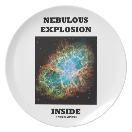 Nebulous Explosion Inside (Crab Nebula) Melamine Plate