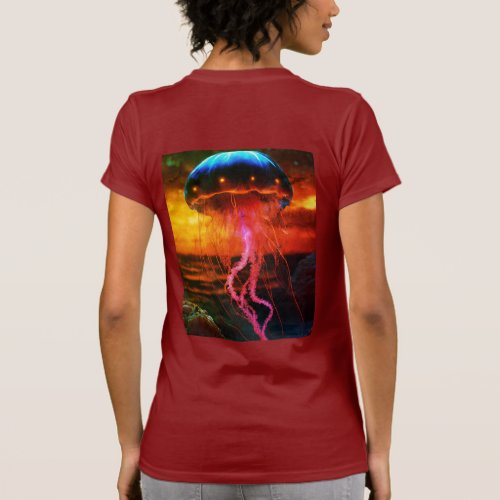  Nebulous Nightjelly Bioluminescent Beauty Print_ T_Shirt