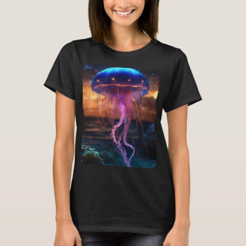  Nebulous Nightjelly Bioluminescent Beauty  T_Shirt