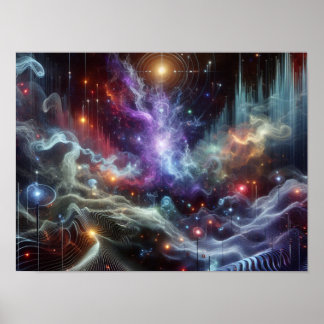 Nebulous Space Signals Sci-fi Space Poster