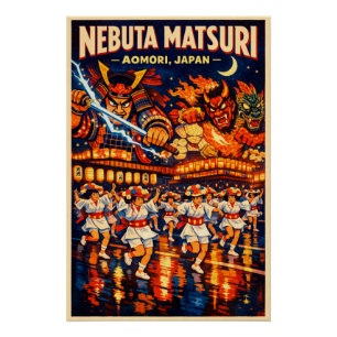 Nebuta Matsuri Festival in Aomori, Japan Poster
