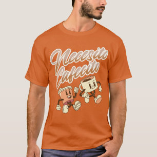 Necesito Cafecito Orange Vintage Spanish T-Shirt