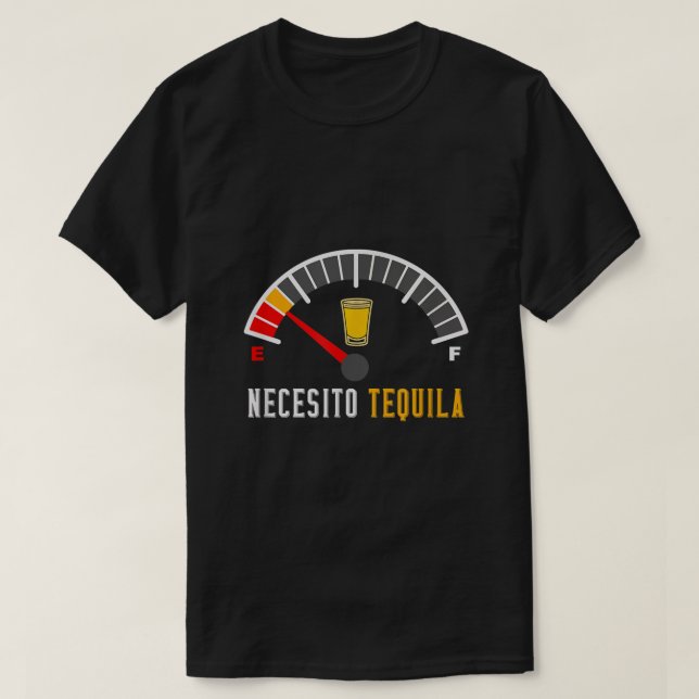 Necesito Tequila Cinco de Mayo Spanish T-Shirt (Design Front)
